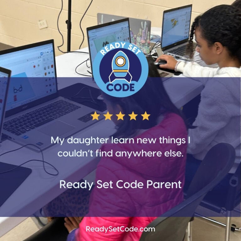 Parent feedback approving Ready Set Code as a trusted STEM program for kids